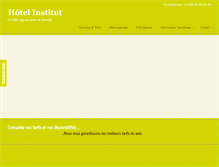 Tablet Screenshot of institut-hotel.fr